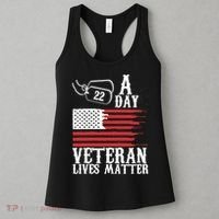 Veterans Day 22 A Day Veteran Lives Matter Funny Gift Idea Women's Tank Top thumb 3