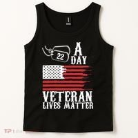 Veterans Day 22 A Day Veteran Lives Matter Funny Gift Idea Tank Top thumb 2