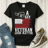Veterans Day 22 A Day Veteran Lives Matter Funny Gift Idea Women's T-Shirt thumb 3