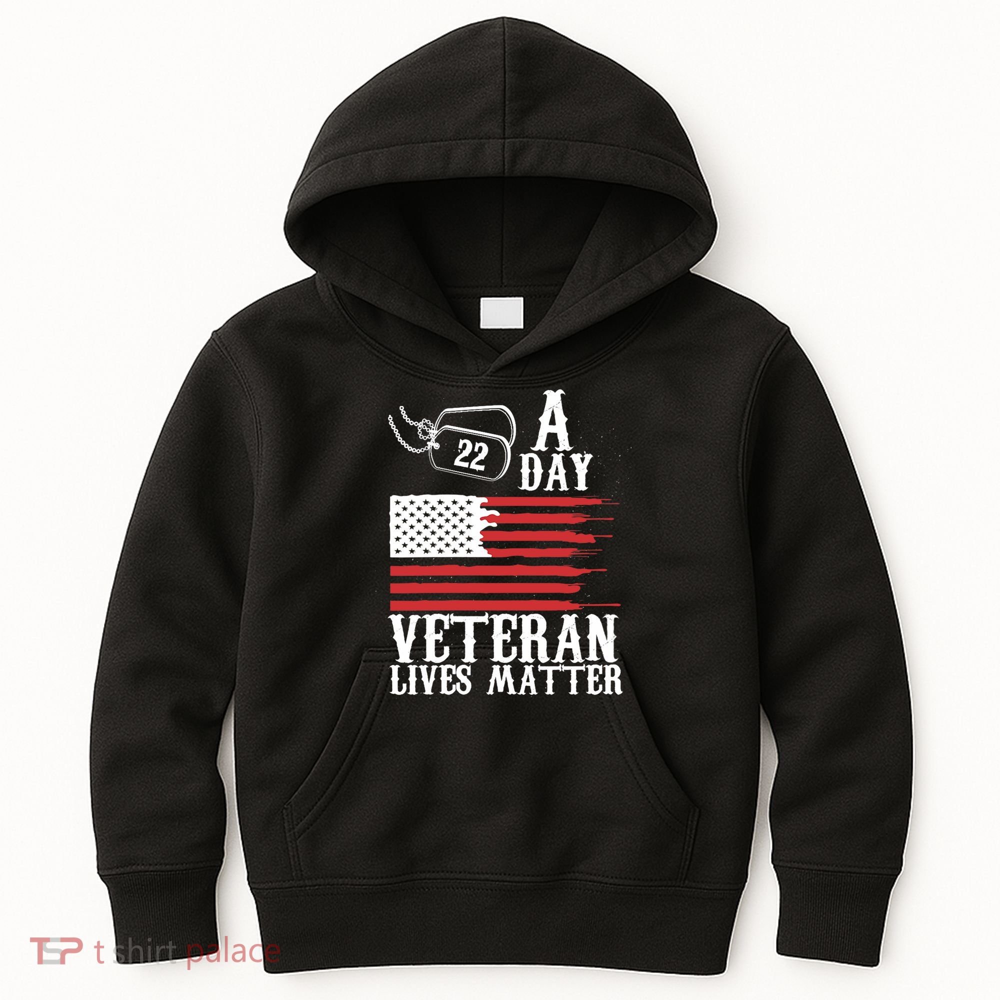 Veterans Day 22 A Day Veteran Lives Matter Funny Gift Idea Kids Hoodie