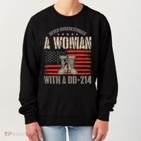 VeteranS Day A Woman With A Dd 214 Female Veteran Women's Sweatshirt thumb 0