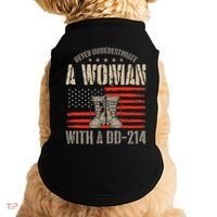 VeteranS Day A Woman With A Dd 214 Female Veteran Doggie Tank thumb 0