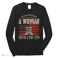 VeteranS Day A Woman With A Dd 214 Female Veteran Long Sleeve Shirt thumb 0