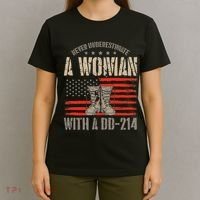 VeteranS Day A Woman With A Dd 214 Female Veteran T-Shirt thumb 4