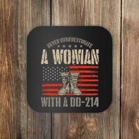VeteranS Day A Woman With A Dd 214 Female Veteran Coaster thumb 0