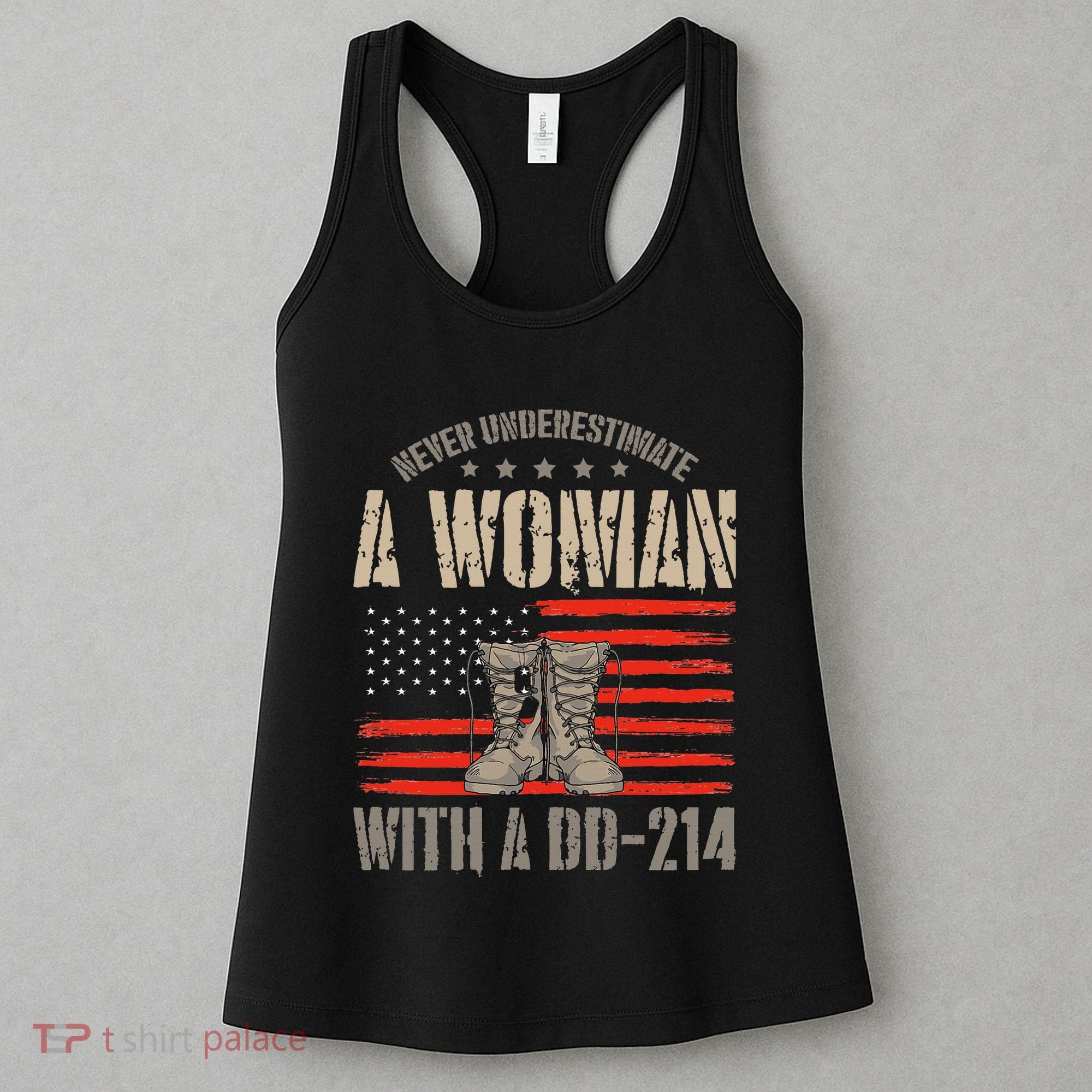 VeteranS Day A Woman With A Dd 214 Female Veteran Women's Tank Top
