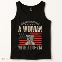VeteranS Day A Woman With A Dd 214 Female Veteran Tank Top thumb 2