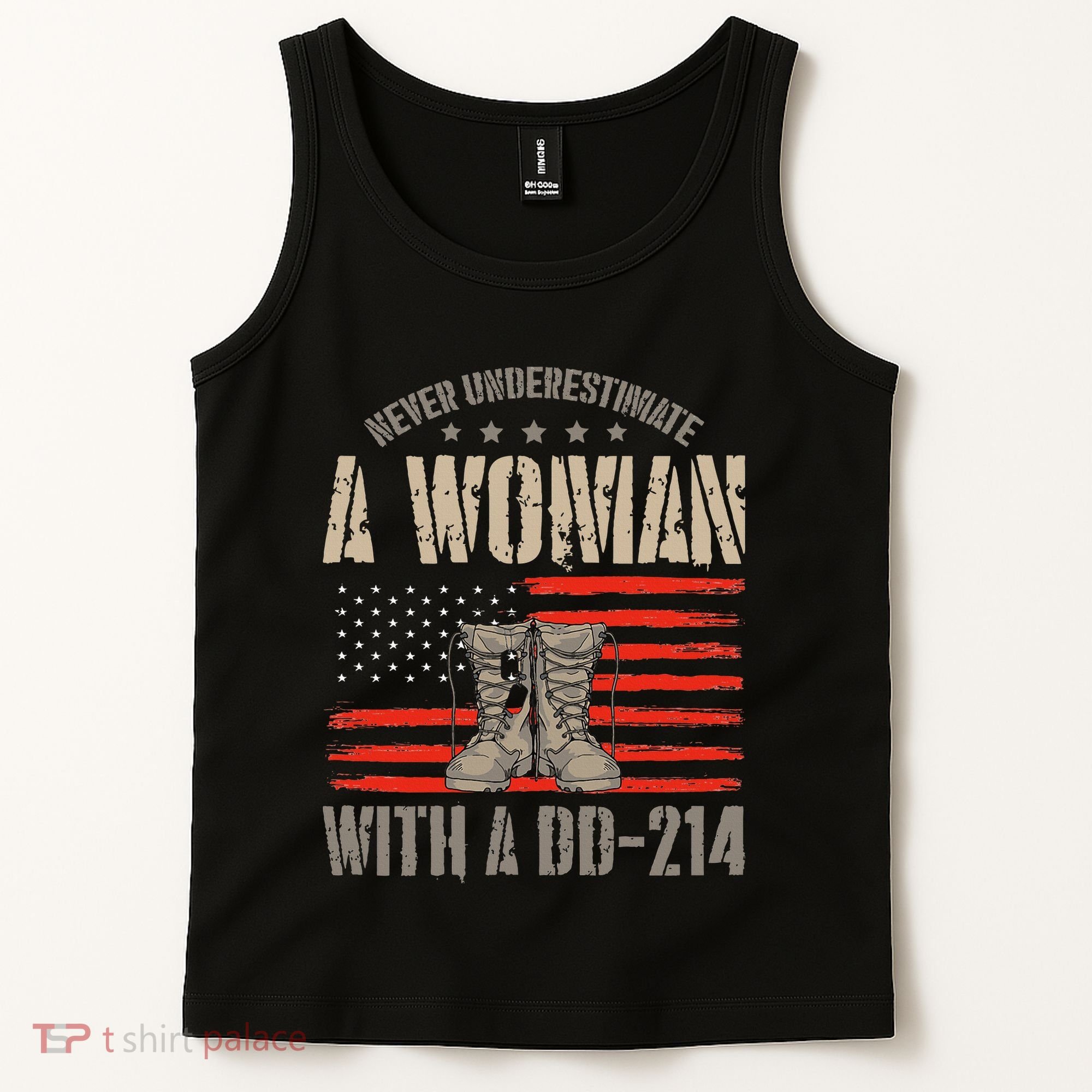 VeteranS Day A Woman With A Dd 214 Female Veteran Tank Top