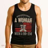 VeteranS Day A Woman With A Dd 214 Female Veteran Tank Top thumb 3