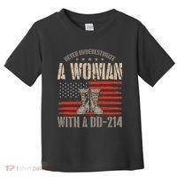 VeteranS Day A Woman With A Dd 214 Female Veteran Toddler T-Shirt thumb 0