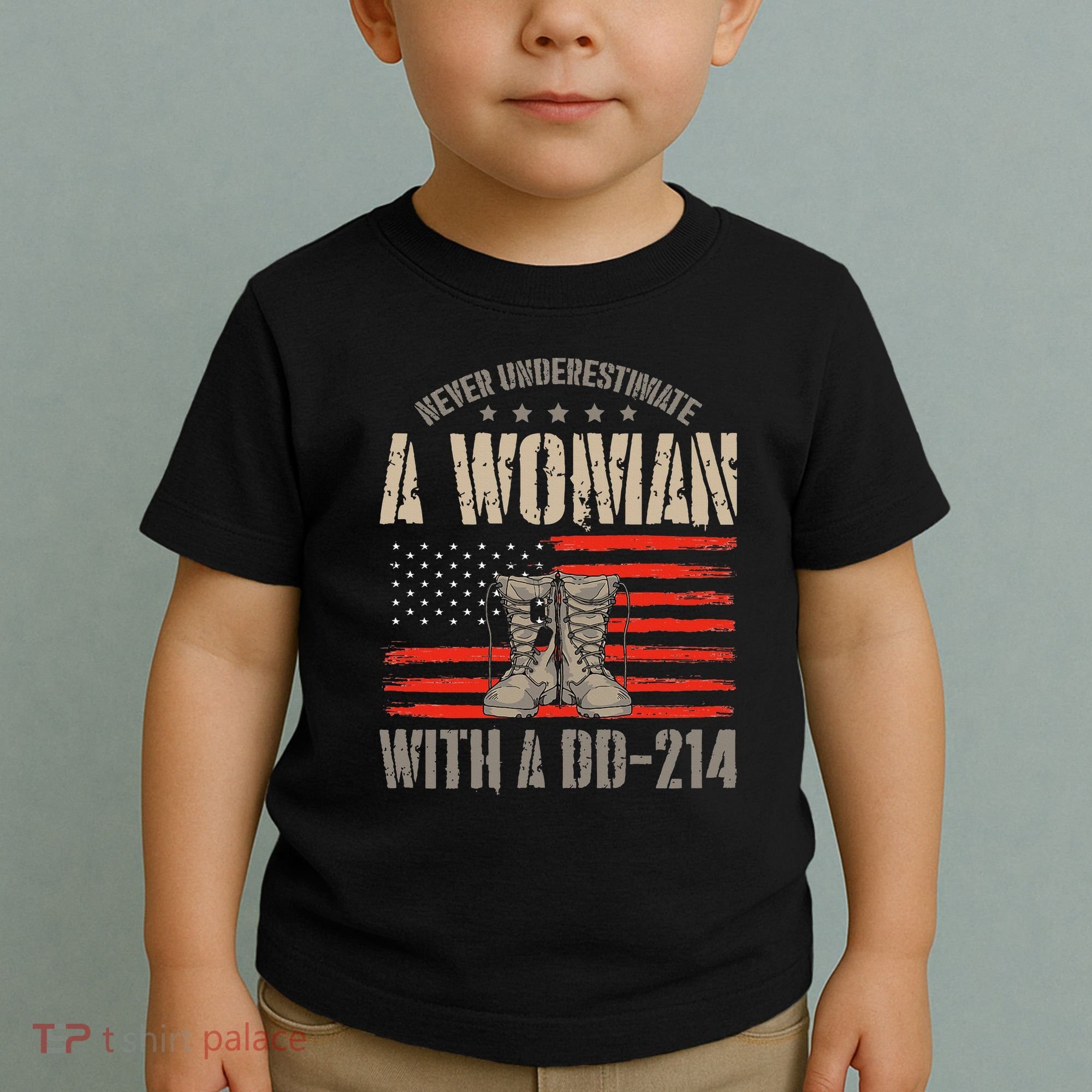 VeteranS Day A Woman With A Dd 214 Female Veteran Toddler T-Shirt