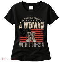 VeteranS Day A Woman With A Dd 214 Female Veteran Women's T-Shirt thumb 0