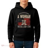 VeteranS Day A Woman With A Dd 214 Female Veteran Kids Hoodie thumb 4