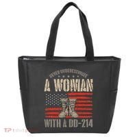 VeteranS Day A Woman With A Dd 214 Female Veteran Tote Bag thumb 0