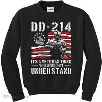 Veteran DD-214 Alumni Armed Forces I Am The Storm Kids Sweatshirt thumb 0