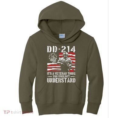Veteran DD-214 Alumni Armed Forces I Am The Storm Kids Hoodie