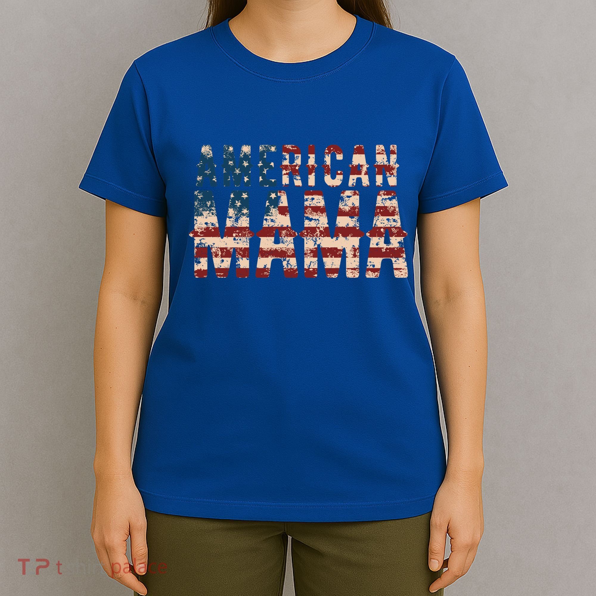 Vintage Distressed American Mama T-Shirt
