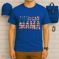 Vintage Distressed American Mama T-Shirt thumb 6