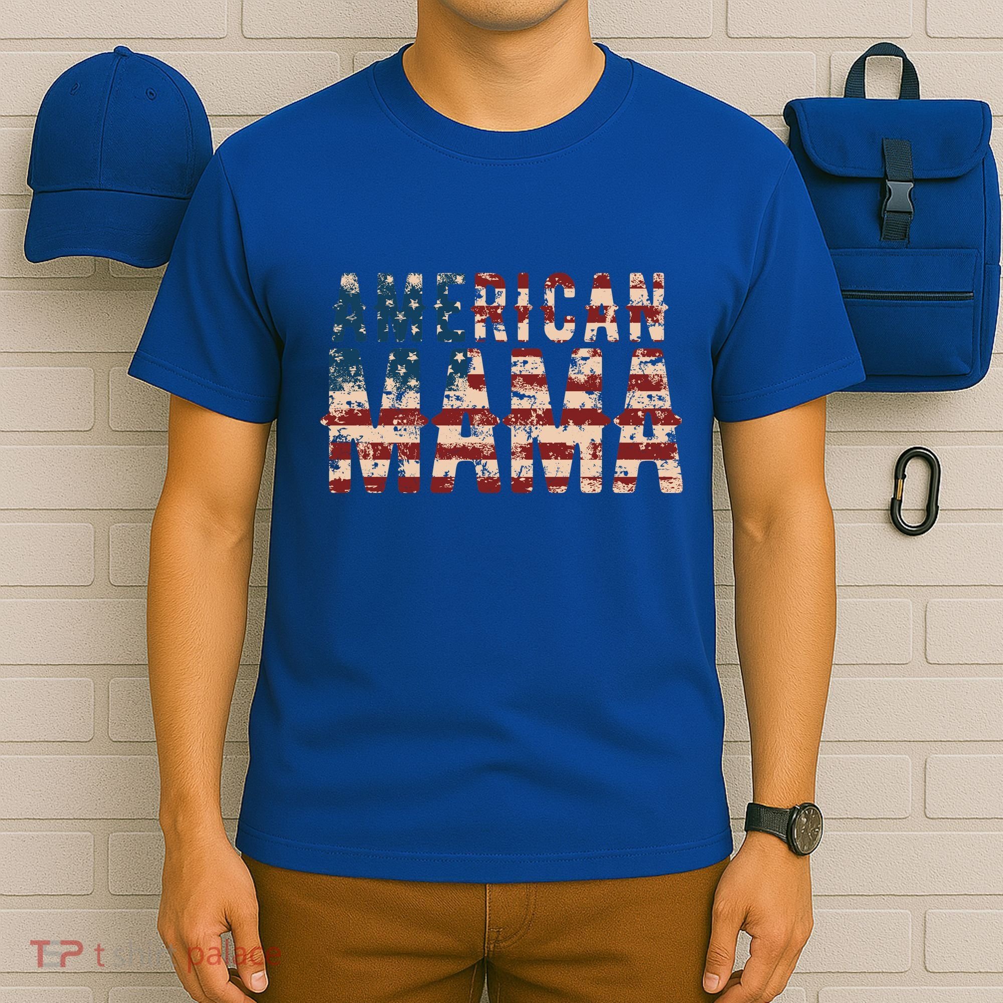 Vintage Distressed American Mama T-Shirt