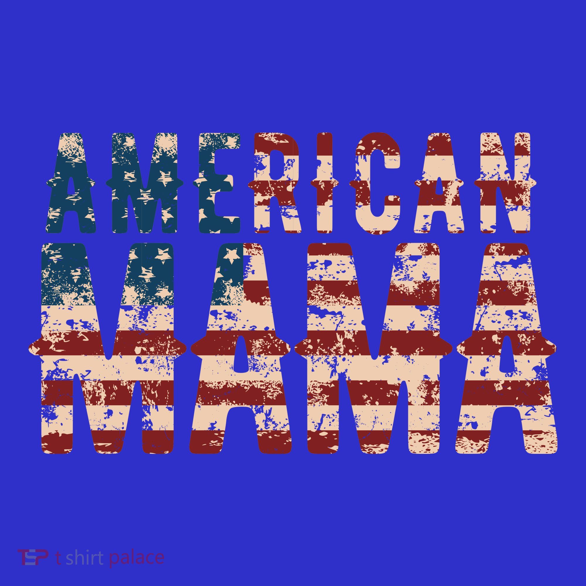 Vintage Distressed American Mama T-Shirt