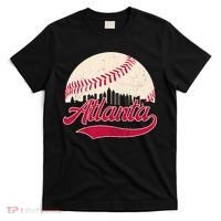 Vintage Distressed Atlanta Skyline Tee Baseball T-Shirt thumb 0