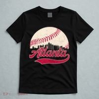 Vintage Distressed Atlanta Skyline Tee Baseball T-Shirt thumb 5