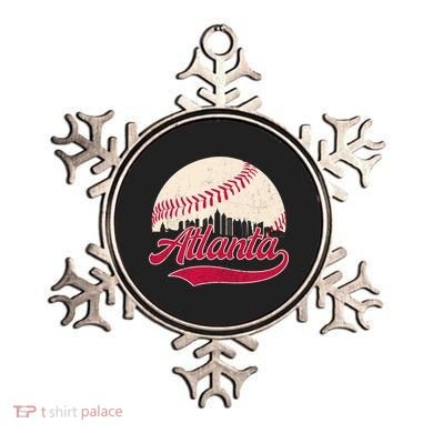 Vintage Distressed Atlanta Skyline Tee Baseball Ornament