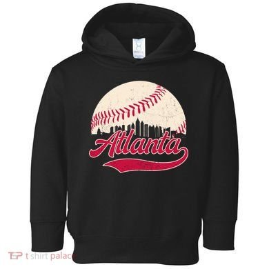 Vintage Distressed Atlanta Skyline Tee Baseball Toddler Hoodie