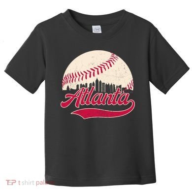 Vintage Distressed Atlanta Skyline Tee Baseball Toddler T-Shirt