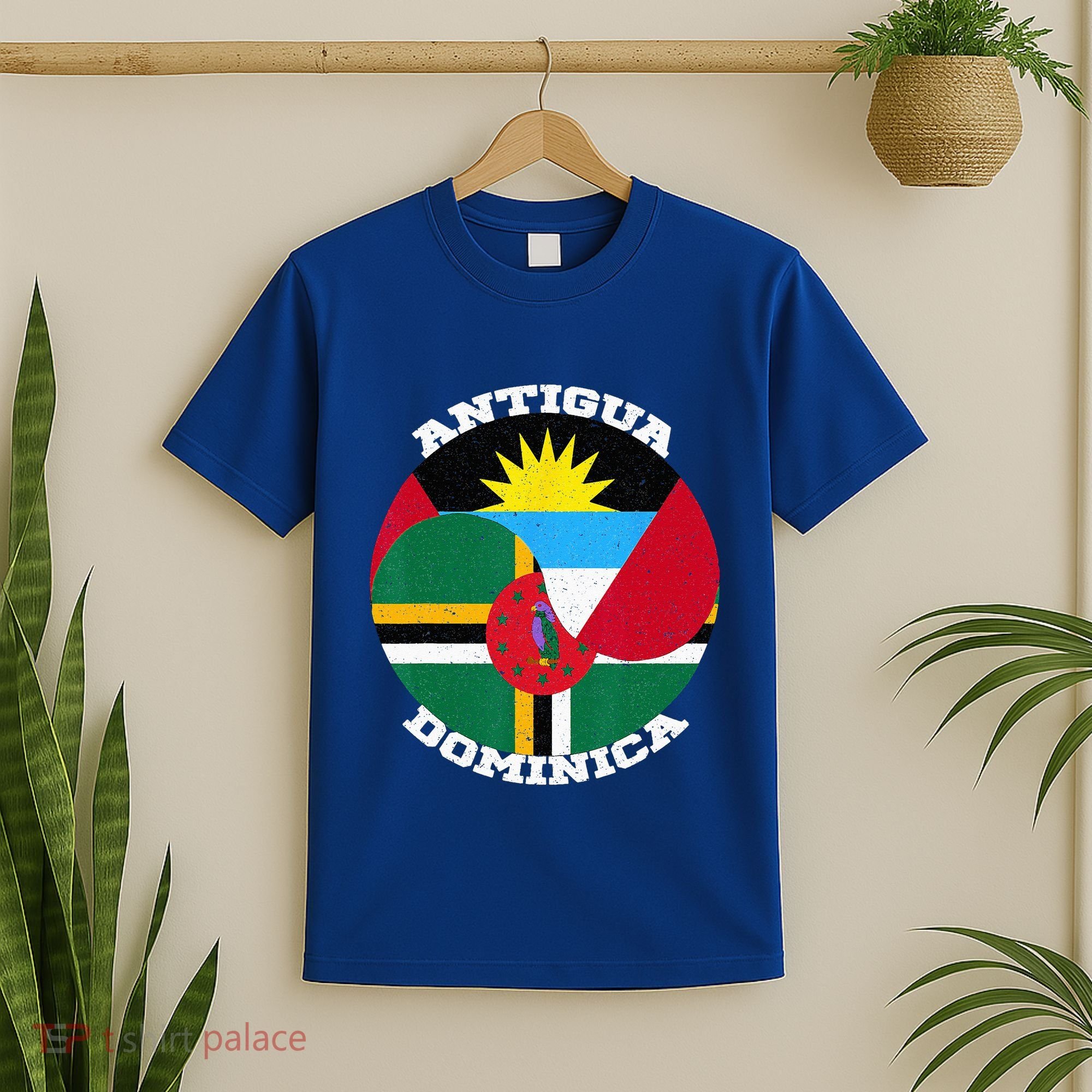 Vintage Dominica Antiguan Flag Antigua Dominica Flag T-Shirt