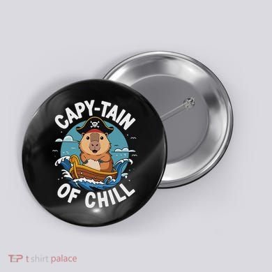 Vyloxa Designs Adult Capybara Cartoon Button