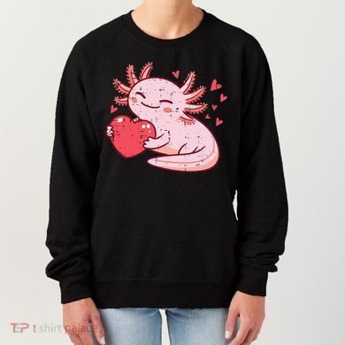 Valentines Day Axolotl Heart Cute  Women's Sweatshirt