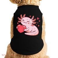 Valentines Day Axolotl Heart Cute  Doggie Tank thumb 0