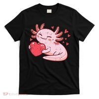 Valentines Day Axolotl Heart Cute  T-Shirt thumb 0