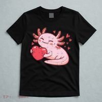 Valentines Day Axolotl Heart Cute  T-Shirt thumb 5
