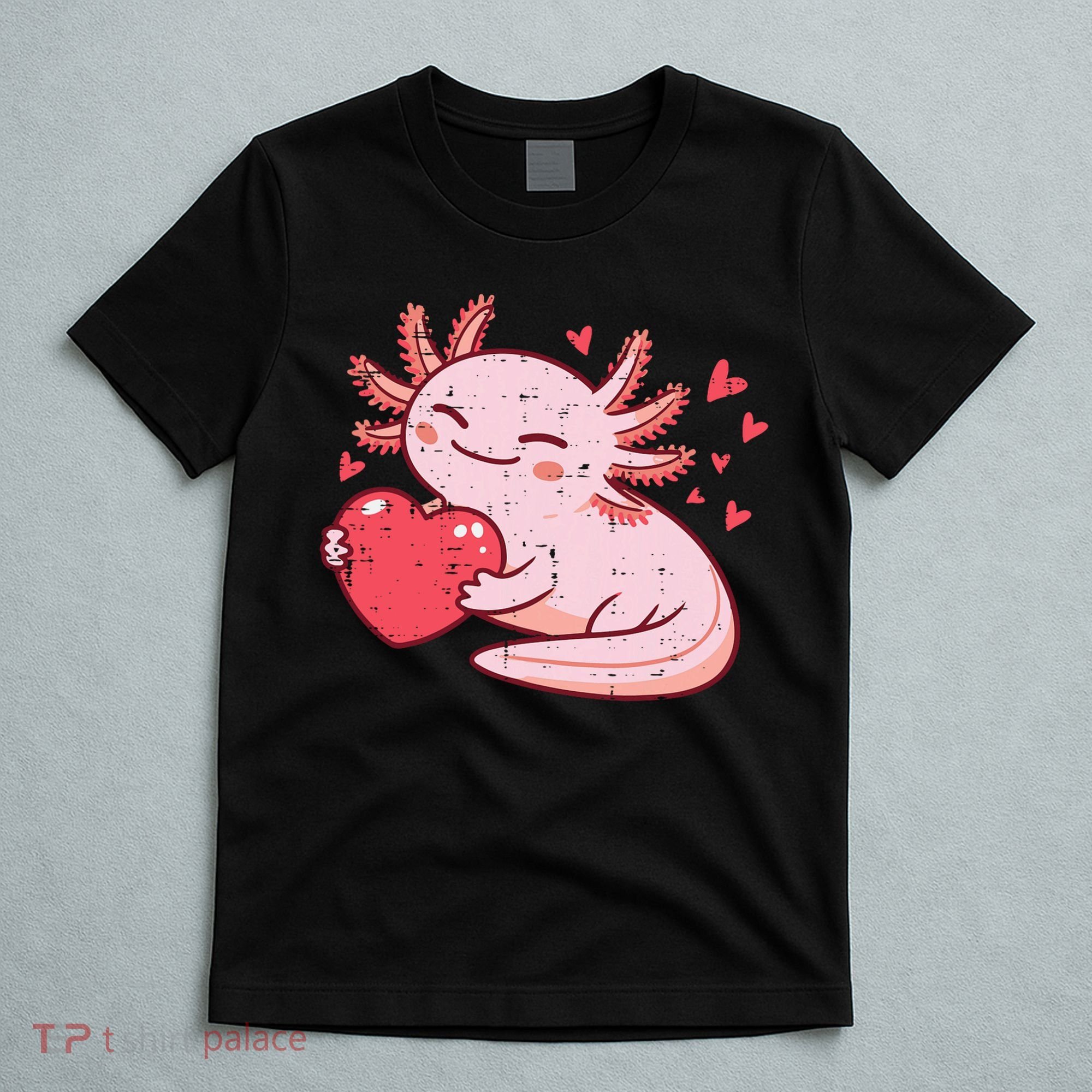 Valentines Day Axolotl Heart Cute  T-Shirt