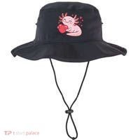Valentines Day Axolotl Heart Cute  Bucket Hat thumb 0
