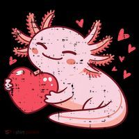 Valentines Day Axolotl Heart Cute  Bucket Hat thumb 4