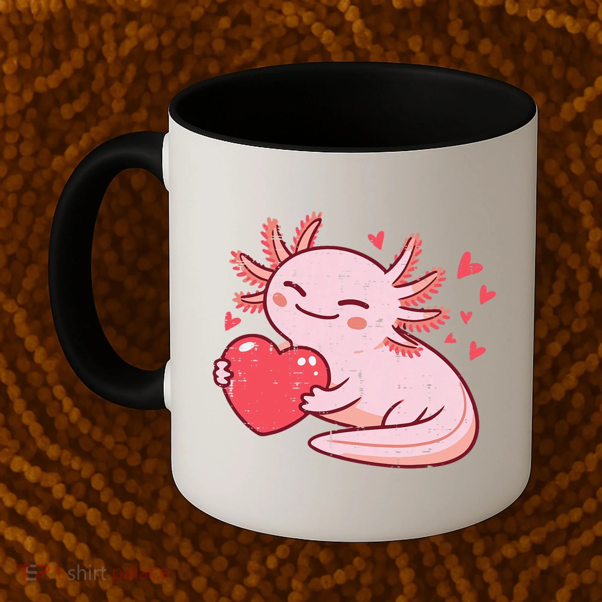 Valentines Day Axolotl Heart Cute  Coffee Mug