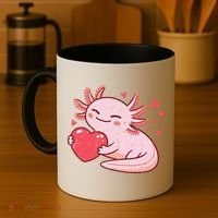 Valentines Day Axolotl Heart Cute  Coffee Mug thumb 4
