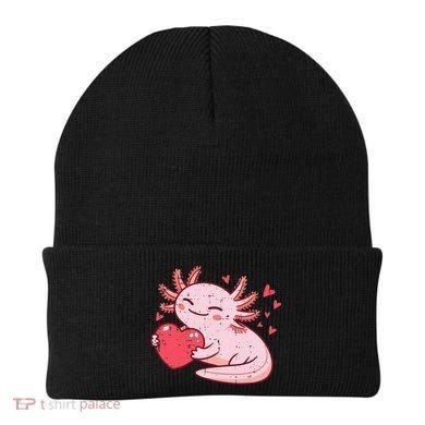 Valentines Day Axolotl Heart Cute  Beanie