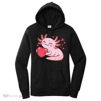 Valentines Day Axolotl Heart Cute  Women's Hoodie