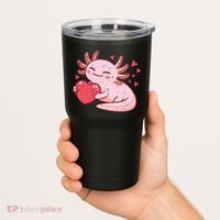 Valentines Day Axolotl Heart Cute  Tumbler thumb 2