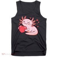 Valentines Day Axolotl Heart Cute  Tank Top thumb 0