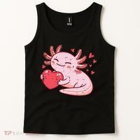 Valentines Day Axolotl Heart Cute  Tank Top thumb 2