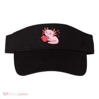 Valentines Day Axolotl Heart Cute  Visor thumb 0