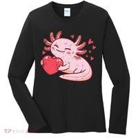 Valentines Day Axolotl Heart Cute  Women's Long Sleeve Shirt thumb 0