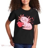 Valentines Day Axolotl Heart Cute  Kids T-Shirt thumb 2