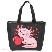 Valentines Day Axolotl Heart Cute  Tote Bag thumb 0