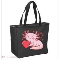 Valentines Day Axolotl Heart Cute  Tote Bag thumb 2